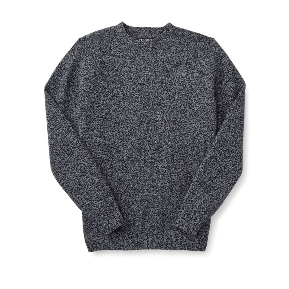 Filson medium grey Shetland 5-gauge wool sweater- NWT
